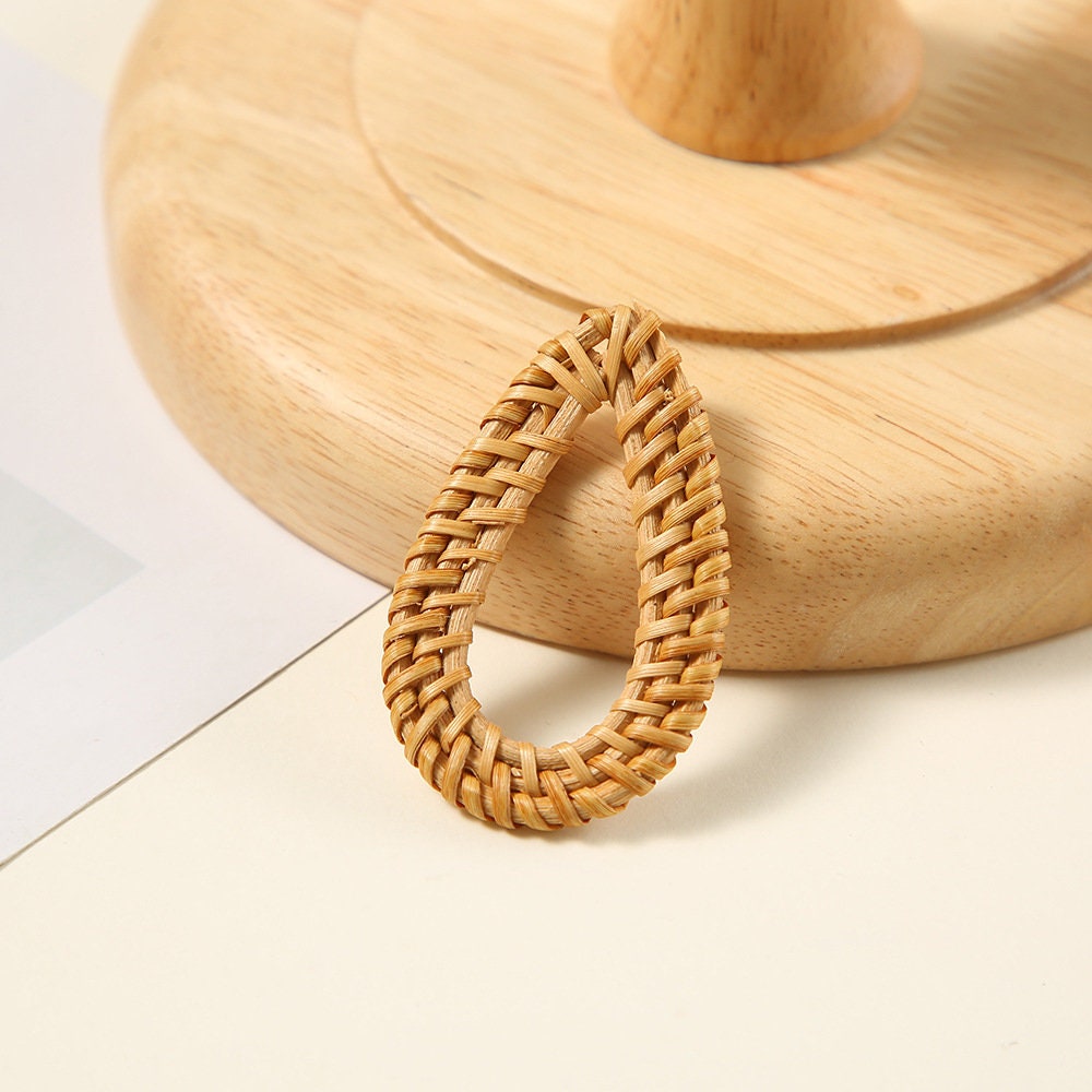 Rattan Weaving Earring Findings, Boho earring making, Hawaii Vacation Style Cute Earrings for girl ,Handmade Earring Finding BS013