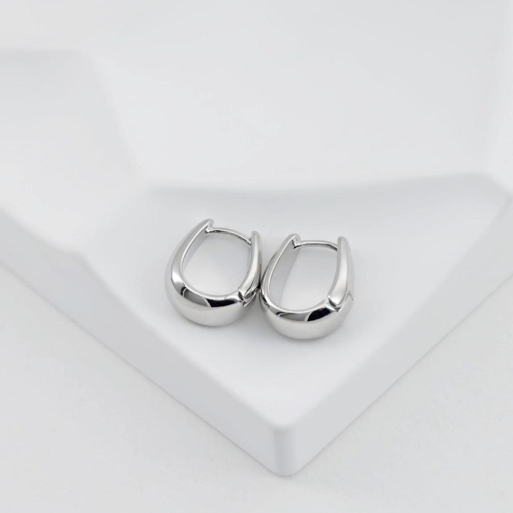 18K Gold Plated U Shape Hoop Earring, Huggie Hoops Earring Parts, Lever Back, 12.6*14.7mm, Hoop earring for Jewelry Making D0573