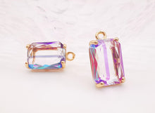 Load image into Gallery viewer, 5pcs Colorful Crystal Charm, Crystal Pendant, Bracelet Necklace Pendant, Gold Plated Glass Charm, Jewelry Findings L005-F257