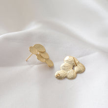 Load image into Gallery viewer, Leaf Post with Loop, Gold/Matte Gold/Silver, S925 Silver Pin Nickel Free Earrings, Hypoallergenic Earring Findings JJ028-D