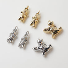 Cargar imagen en el visor de la galería, Dije de conejito, colgante de conejo bañado en oro de 14 quilates, dije de animal, dije de gato, accesorio para collar GZ722