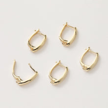 Load image into Gallery viewer, U Shape Earring Hoop, Huggie Hoops Earring Finding, Ear Hoops, 12x19mm, hoop earrings GZ166