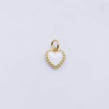 Load image into Gallery viewer, Enamel Heart Charm, 18K Gold Plated Heart Pendant, 10mm, Necklace Bracelet Making Pendant S20596