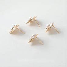 تحميل الصورة إلى عارض المعرض، قرط ذو سطح محدب غير منتظم مع حلقة، أقراط من الذهب عيار 14 قيراطًا وفضة S925 خالية من النيكل، نتائج قرط مضادة للحساسية GE046