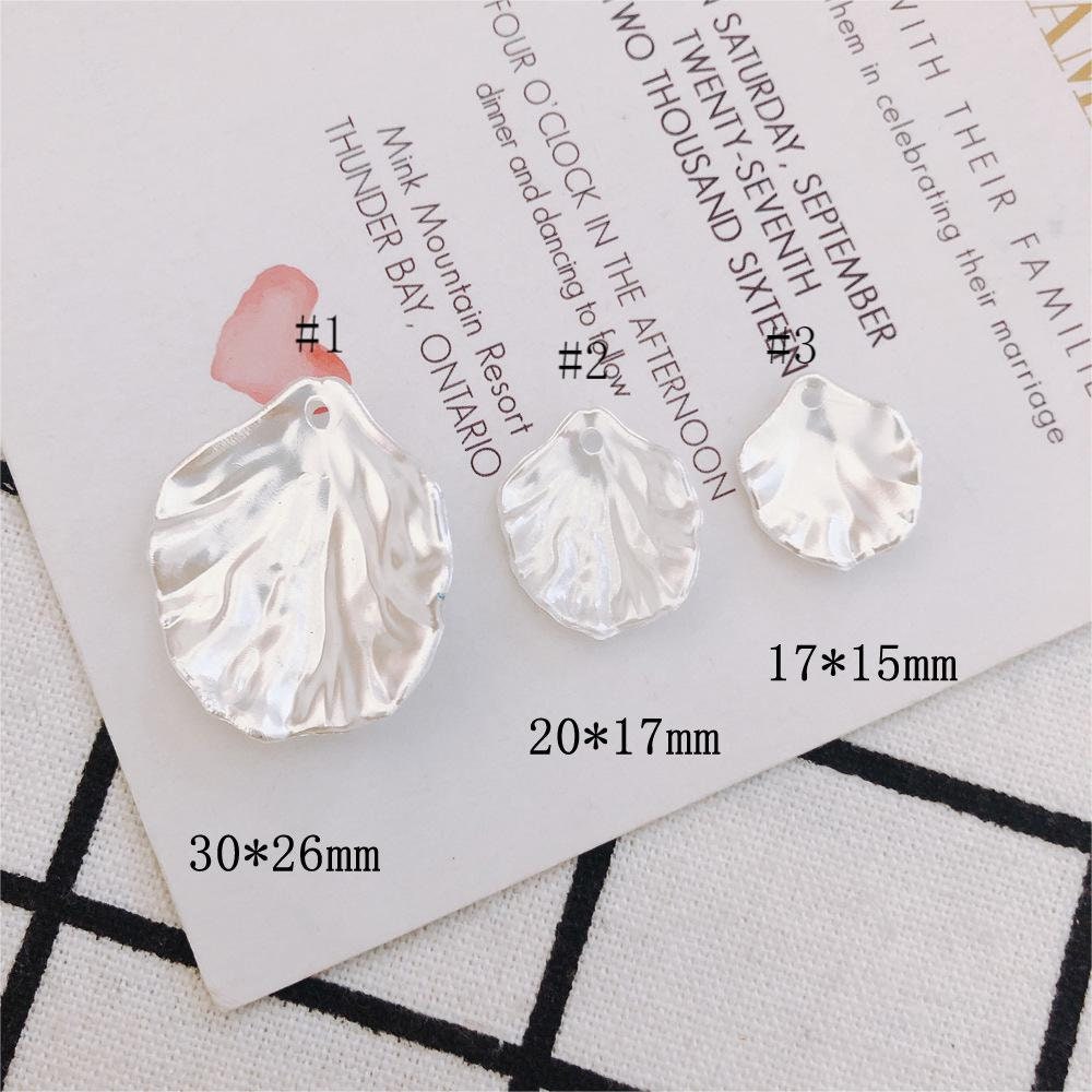 White Acrylic Flower Pendant, Acrylic Petals, Imitation Shells, Acrylic Drop Charm for Jewelry Making, DIY Beads Finding MY117