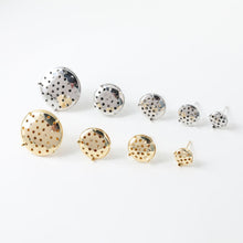 Load image into Gallery viewer, 1 Pair- 14K Gold Round Post Stud, Round Stud Earring Nickel Free, 10mm, 12mm, Hypoallergenic Earring Findings GZ206