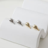 Irregular Drop Earring Post, 14K Gold/Silver, S925 Silver Pin Nickel Free Earrings, Circle Ear Stud with Loop BB122-D0400