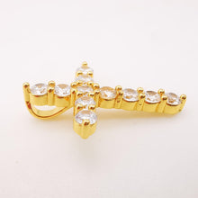 Load image into Gallery viewer, Cross Charms, CZ Pave Cross Pendant, Multiple Cross Styles, 18K Gold Plated Brass, Necklace Making Charms, Jewelry Findings S949