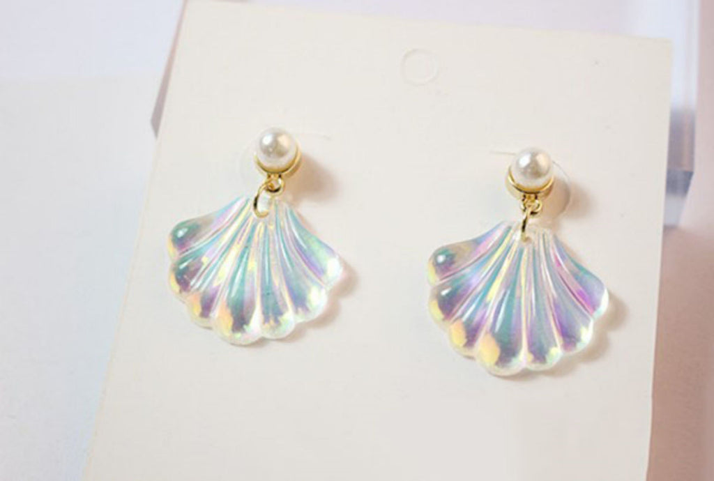 10 colgantes de concha de resina, concha Aurora, para pendientes GZ296