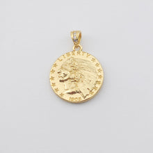 Load image into Gallery viewer, Round Portrait Pendant, Eagles Charm, 18K Gold Plated, Antique Silver, Necklace Making Charm, Jewelry Findings S1158