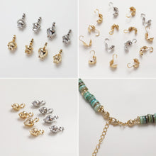 Load image into Gallery viewer, Calottes Crimps, 14K Gold Plated, Shell Pentagram Heart Flower, Bead Ends,  Jewellery Making Findings GZ324