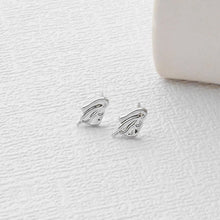 Cargar imagen en el visor de la galería, Pendientes de poste plisado irregular con aro, chapados en oro de 18 quilates, con pasador de plata S925 sin níquel, con fornitura hipoalergénica D0493