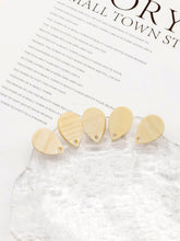 Load image into Gallery viewer, 4PCS Wood Earrings, Teardrop Wooden Earrings for women, Reclaimed Ash Wood, Nickel Free, Geometric Statement Earrings Finding  JT901