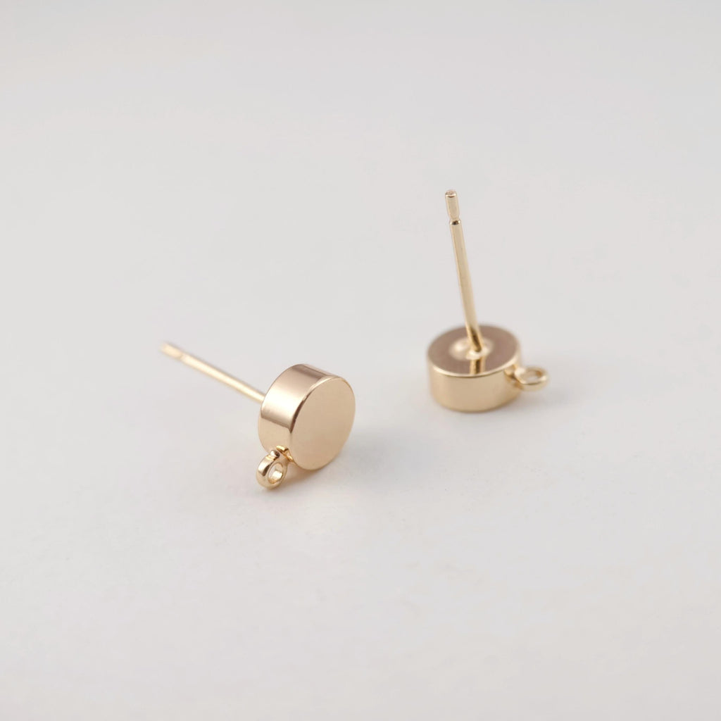 10 قطع من أقراط الأذن المستديرة الذهبية مع حلقة، 6 مم، أقراط من الفضة الاسترلينية S925 خالية من النيكل، حلقة أذن، نتائج أقراط مضادة للحساسية ZX026