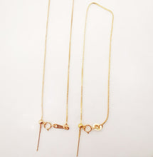 Load image into Gallery viewer, 18K Box Finished Chain for Necklace/ Bracelet With Spring Clasp, 0.8mm, 18 Inch/8 Inch READY To WEAR Necklace Bracelet Findings Z100