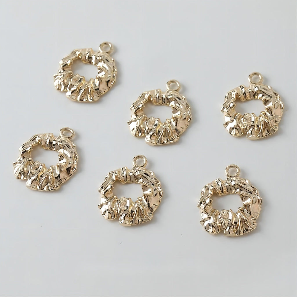 Pendientes de plata de ley 925 con pasador calado irregular y bucle, dorados y plateados, sin níquel, hipoalergénicos, GE064