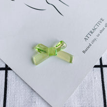 Load image into Gallery viewer, 10pcs Aurora Acrylic Bow Pendant, Bow Beads, 34mm, Acrylic Dangle Charm for Jewelry Making, DIY Beads Finding MY125
