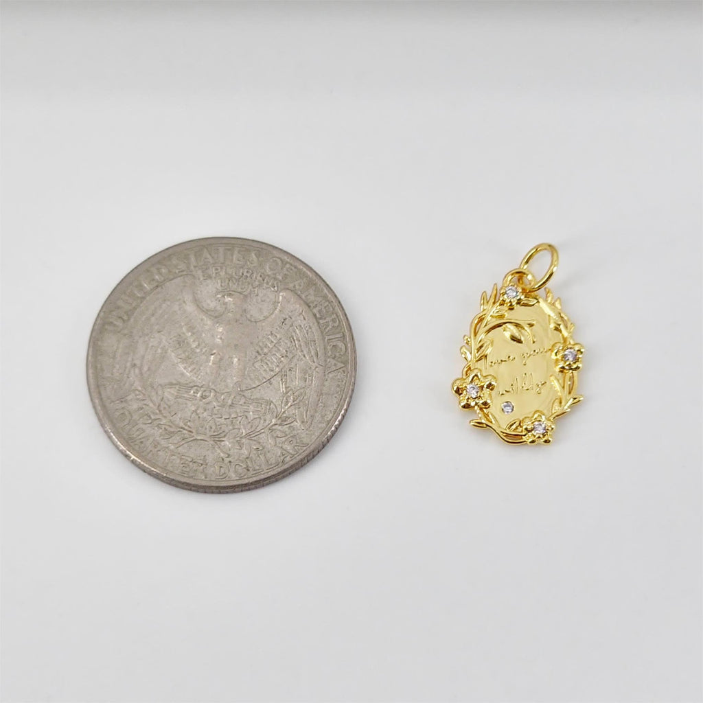 Gold Love Charms, 18K shiny Gold Plated Love Pendant, Rectangular Pendant,  Necklace Making Charms, Jewelry Findings S20741