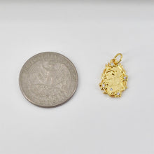 Load image into Gallery viewer, Gold Love Charms, 18K shiny Gold Plated Love Pendant, Rectangular Pendant,  Necklace Making Charms, Jewelry Findings S20741