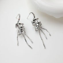 Load image into Gallery viewer, Designed Irregular Tassel Stud Post Earrings, 14K Gold Plated/Silver Tassel Earring GZ751