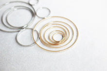 Load image into Gallery viewer, 10pcs- 14K Gold Plated Circle Pendant , 8/15/20/25/30/40mm, Nickel Free Circle Charm, Connectors, DIY Jewelry Making Findings JY025