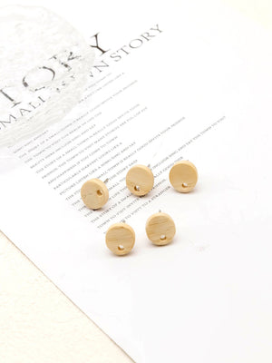 4PCS Circle Wood Earrings, Round Wooden Earrings for women,Reclaimed Ash Wood, Nickel Free, Geometric Statement Earrings Finding JT903