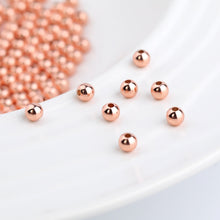 Load image into Gallery viewer, Gold/Rose Gold/White Gold/Black Plated Beads, Gold Spacer Beads, 14k gold round beads,3mm/4mm/5mm/6mm, Spacer Beads For Jewelry making