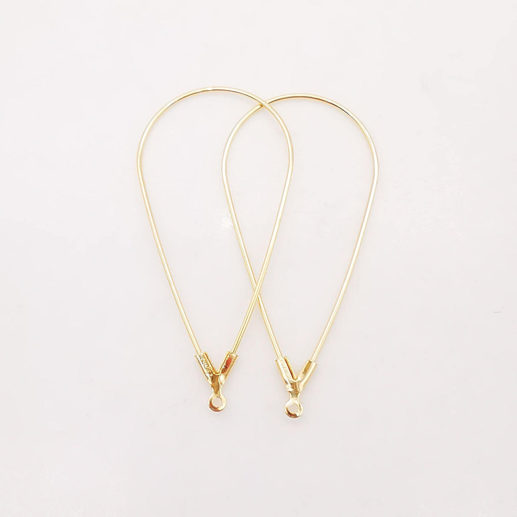 20pcs- Gold Drop Shape Earring Pendant, 44mm, Nickel Free Teardrop Earring Findings, DIY Earring Pendant, Jewelry Making Findings Z026
