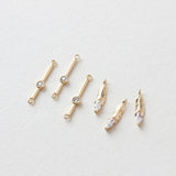 Conector Danity con presillas, colgante de pluma, accesorios para aretes chapados en oro y plata de 14 quilates, accesorios de joyería ZZ081