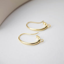 Load image into Gallery viewer, Fish Hooks, 18K Gold Plated Ear Wires, Gold Earring Earring Hooks, Ear Wires for Jewelry Making D0177