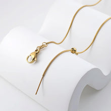 Load image into Gallery viewer, 14K Snake Finished Necklace Chain, Adjustable Necklace, 316L Stainless Steel, Snake Chain, Ready to Wear, 45cm/18 inch, JR001