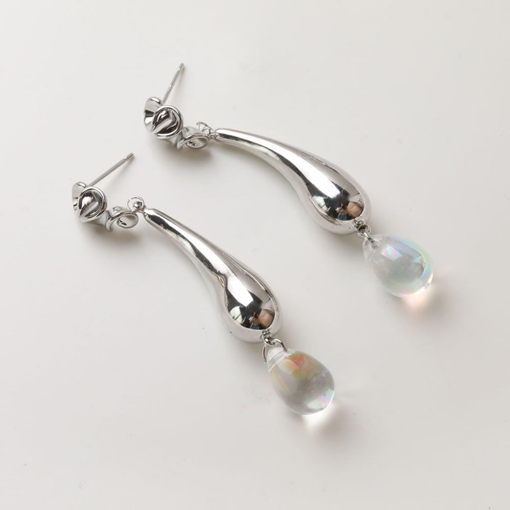 Polished Large Hollow Teardrop Pendant/Connector, 14K Gold/Silver Plated Charm, Necklace Pendant GZ747