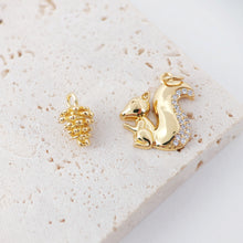 Load image into Gallery viewer, 3D Pinecone Pendant, 18K Gold Plated Pine Cone Charms, 13x7.5mm, Necklace Making Charms, Earring Findings S1054