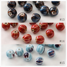 Cargar imagen en el visor de la galería, 5 cuentas espaciadoras de calabaza, colgante de calabaza de cerámica, cuentas de cerámica para hacer joyas, hallazgos de cuentas DIY GZ432