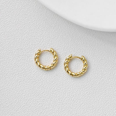 Twisted Round Earring Hoops, Gold Plated Huggie Hoop Earring, Leverback Earring, DIY Earring  Findings, Handmade Earring Supplies D0559