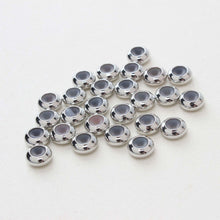 Cargar imagen en el visor de la galería, 10 cuentas redondas de goma con tope, 5/6/7 mm, ajustables y deslizantes, chapadas en oro o plata, para bisutería y pulseras, GZ325-ZX7019