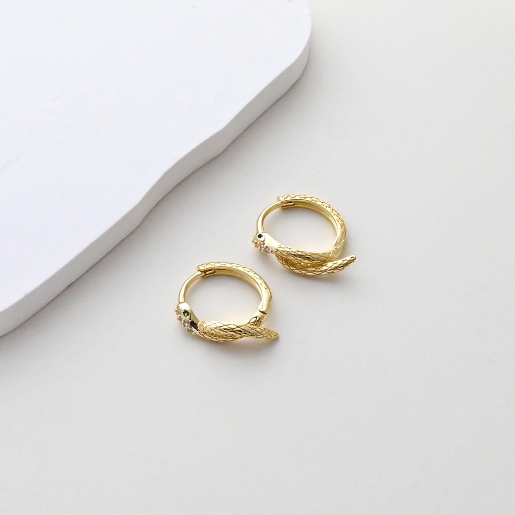 Snake Earring Hoops, Gold Plated Huggie Hoop Earring, Leverback Earring, DIY Earring  Findings, Handmade Earring Supplies S1416