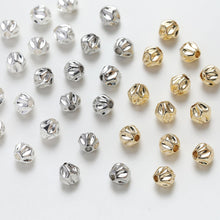 Load image into Gallery viewer, 10pcs Gold Plated Stone Beads, Uneven beads, 14K Gold, Silver, White, Spacer Beads, Irregular Beads, Bracelet Beads, Jewelry Finding GZ261