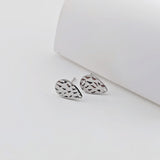 قرط أذن متدلي مطروق مع حلقة، عمود فضي، مطلي بالروديوم، خالٍ من النيكل، أقراط أذن على شكل قطرة، نتائج صناعة المجوهرات ZX274