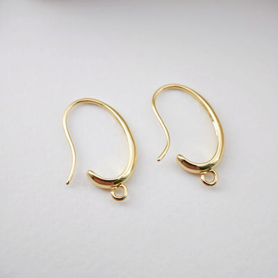 Fish Hooks, 18K Gold Plated Ear Wires, Gold Earring Earring Hooks, Ear Wires for Jewelry Making D0177
