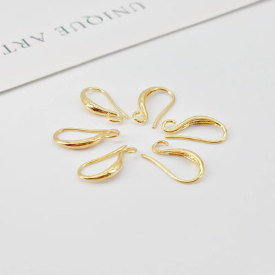 20PCS- Fish Hooks, 18K Gold Plated Ear Wires, Gold Earring Earring Hooks, Ear Wires for Jewelry Making D0012