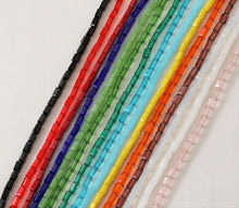 Load image into Gallery viewer, Glass Rectangle Tube Beads, Spacer Beads, 4x8mm, Crystal Glass Loose Beads for Jewelry Making, DIY Beads Finding GZ022