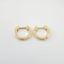 Load image into Gallery viewer, Cubic Ear Hoops Pave Crystal, 12mm, 18K Gold Plated Leverback Earrings, Huggie Hoops Earring S1105