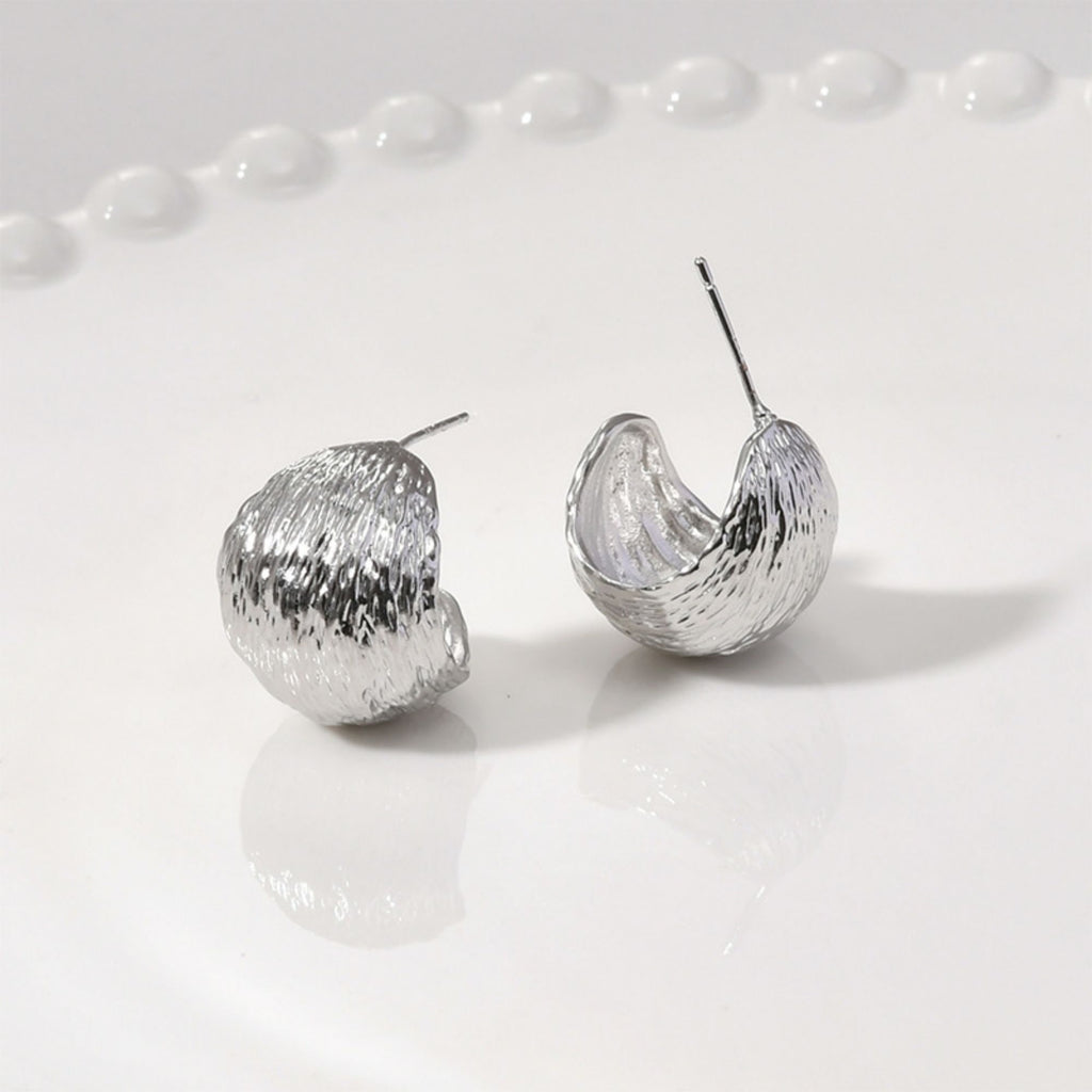 C Shape Wire drawing Earrings Post, 14K Gold, S925 Silver Ear Pin Nickel Free Earrings, Ear Stud Hypoallergenic Earring Findings LL229