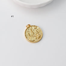 Load image into Gallery viewer, Ocean Pendant, Countryside Night, 18k Gold Plated Charm, Charm for Bracelet Necklace Earring Making