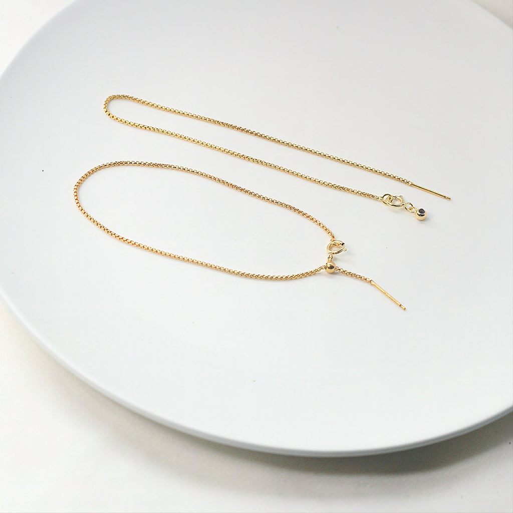 Gold Filled Adjustable Box Finished Chain for Bracelet/Necklace With Spring Clasp, 1.1mm, 7 Inch READY To WEAR Bracelet Findings, USA, BL007