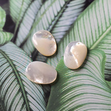 Load image into Gallery viewer, White Pearl Oyster Pendatn, White Oval Shape Mother-of-Pearl, MOP Shell, Shell Charm, Shell Jewelry Making Findings RY069