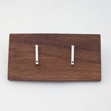 Load image into Gallery viewer, 10pcs Rectangular Mini Ear Post with Loops, Nickel Free, 18K Gold/ Silver Plated Stud Earring Finding ZX174