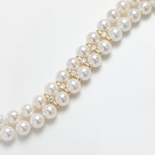 Load image into Gallery viewer, Two hole spacer beads, 14K gold plated, round zirconia hole beads, necklace and earring making beads, jewelry findings SC011