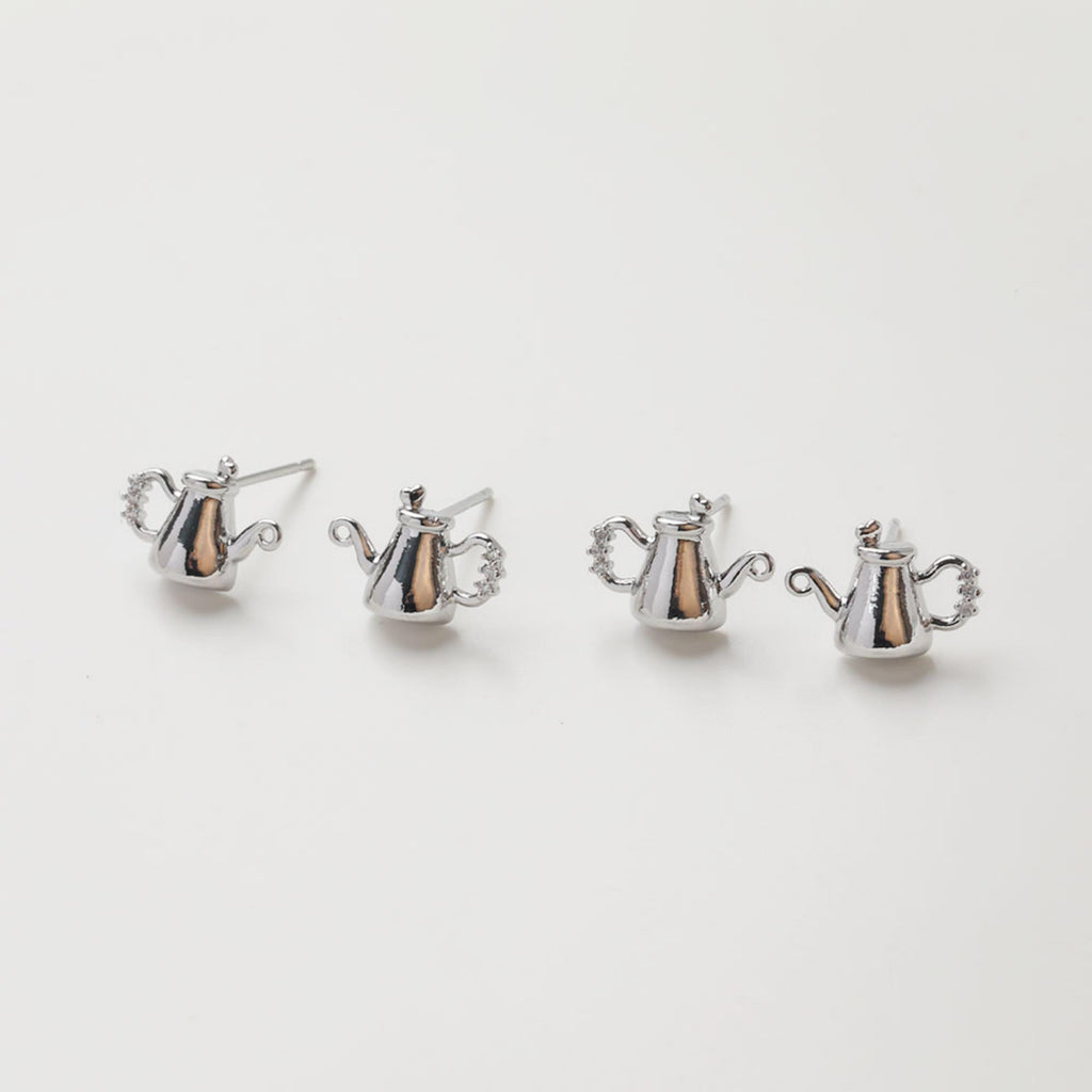 Mini Bottle Stud Earrings Post with loop, 14K Gold/Silver, S925 Silver Pin Nickel Free Earrings,  Ear Stud GZ762